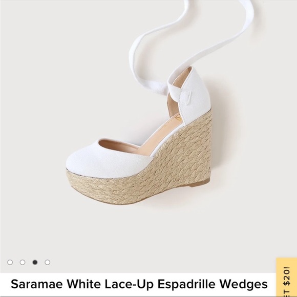 Lulu’s lace up wedge shoes - Picture 4 of 8